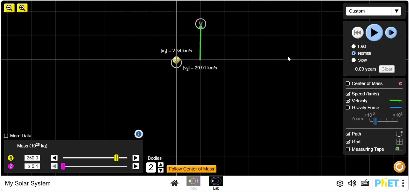 PhET Simulation of Pluto replacing Earth's orbit
